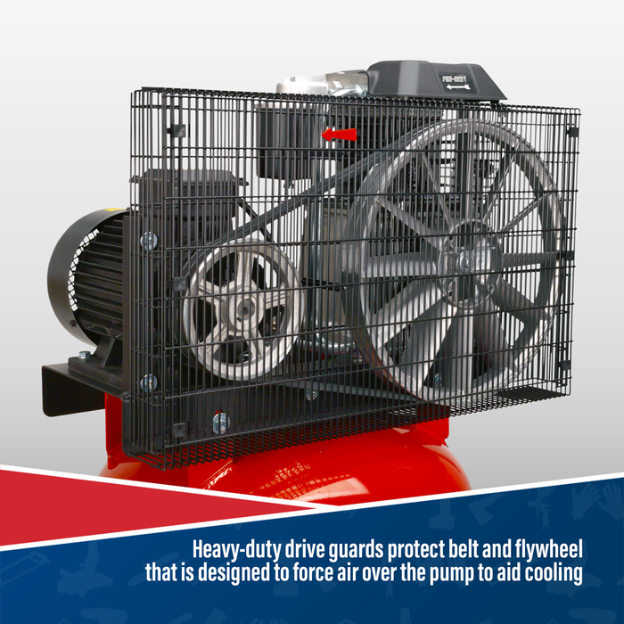 270L Vertical Belt Drive Air Compressor with Cast Cylinders 7.5hp 2-Stage | SACV52775B