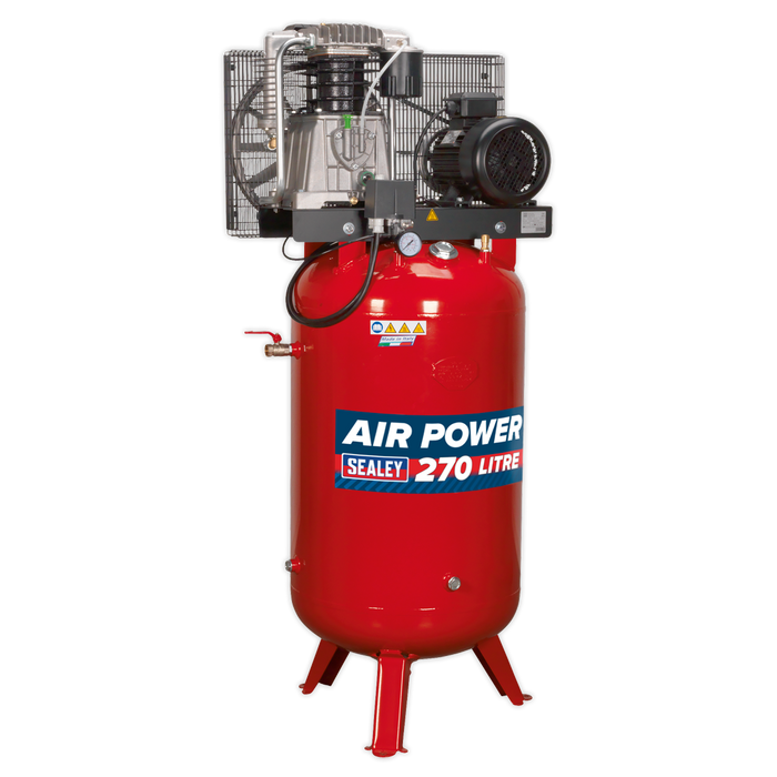 270L Vertical Belt Drive Air Compressor with Cast Cylinders 7.5hp 2-Stage | SACV52775B