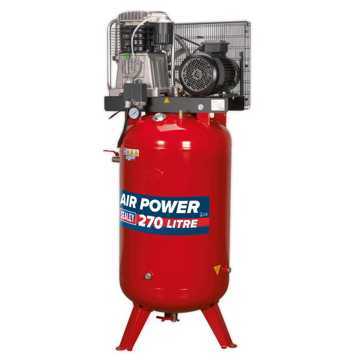 270L Vertical Belt Drive Air Compressor with Cast Cylinders 7.5hp 2-Stage | SACV52775B