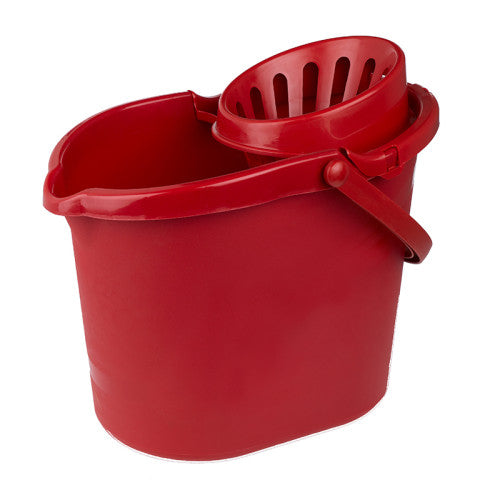 Centurion Polypropylene Mop Bucket 12 Litre With Wringer (4 Colour Options) | SB-BUK01