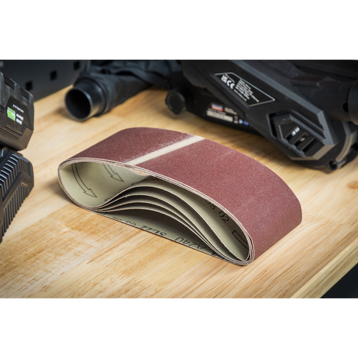 76 x 457mm Sanding Belt 240Grit - Pack of 5 | SB240457