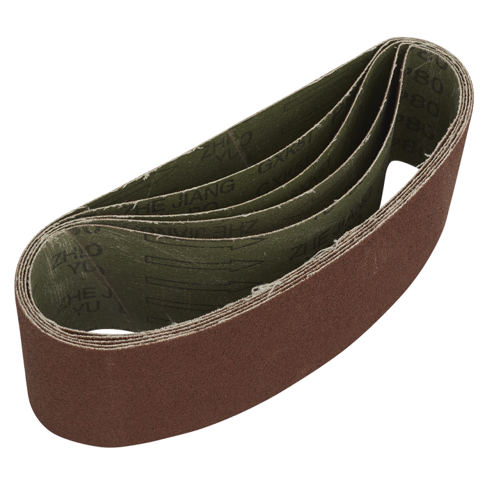 76 x 457mm Sanding Belt 80Grit - Pack of 5 | SB80457