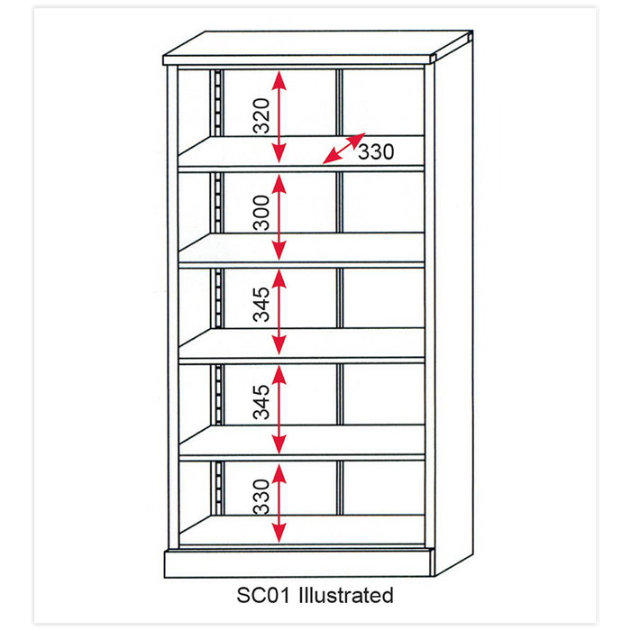 Floor Cabinet 4 Shelf 2 Door | SC01