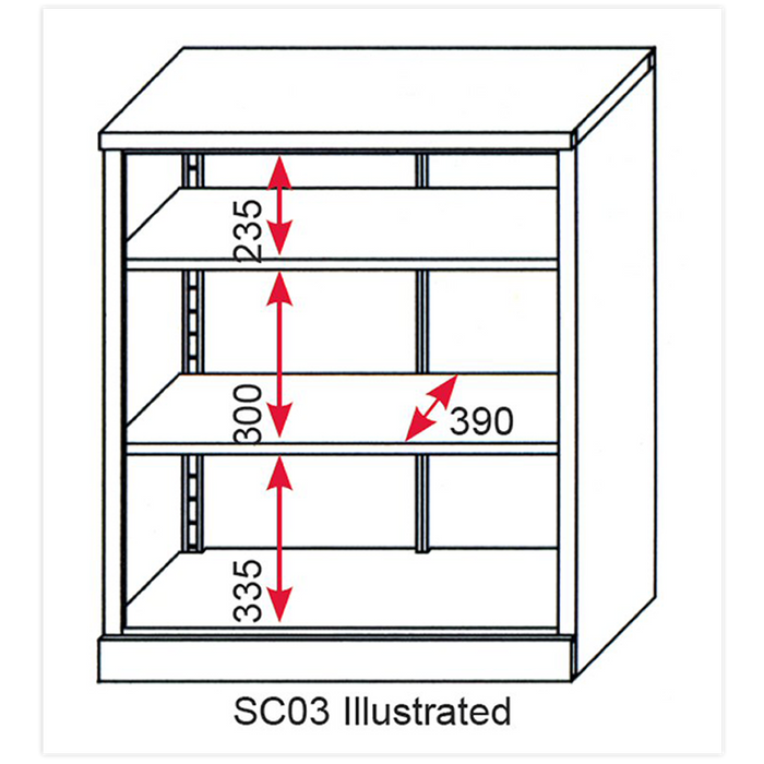 Floor Cabinet 2 Shelf 2 Door | SC03