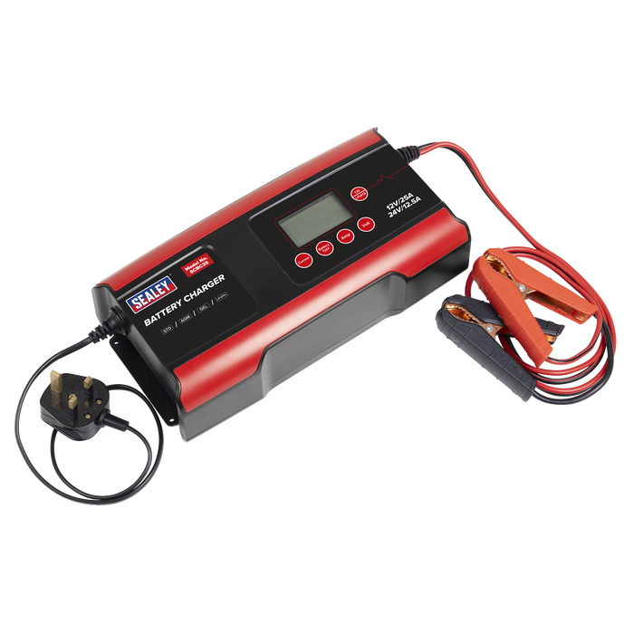 12/24V Compact Smart Battery Charger and Maintainer 25A | SCBC25