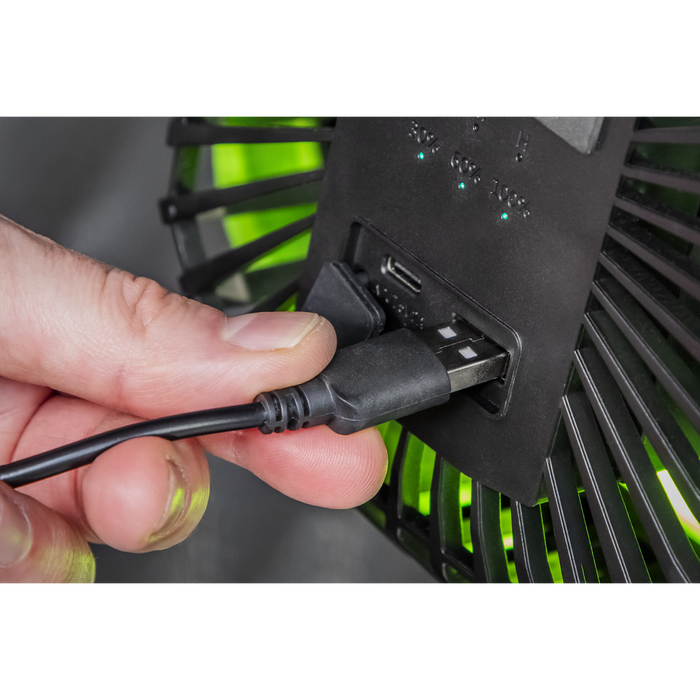 8" Portable Clip Fan with Worklight 4-Speed | SCF8WL