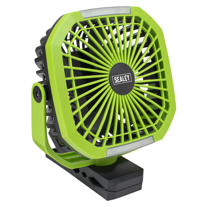 8" Portable Clip Fan with Worklight 4-Speed | SCF8WL