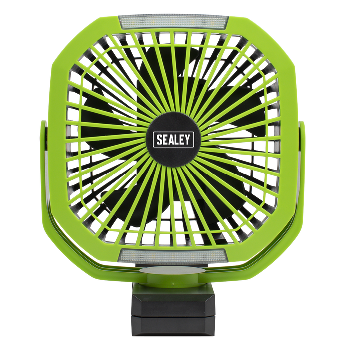 8" Portable Clip Fan with Worklight 4-Speed | SCF8WL