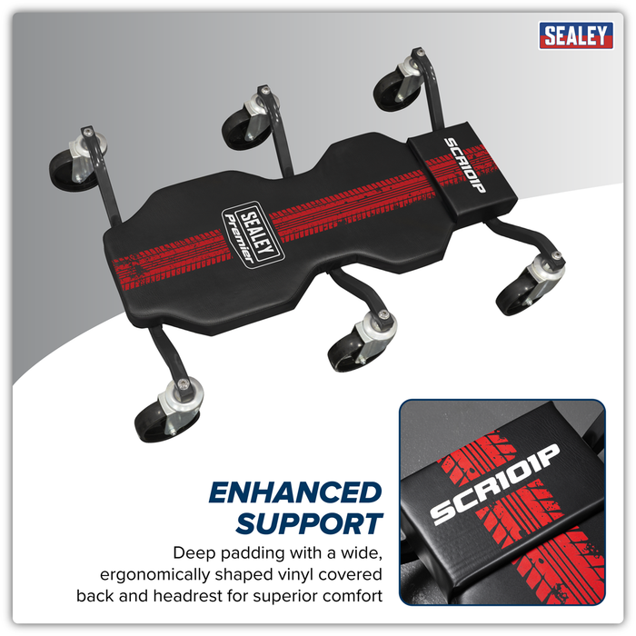 Steel Creeper with 6 Rough Ground 5" Wheels & Headrest | SCR101P