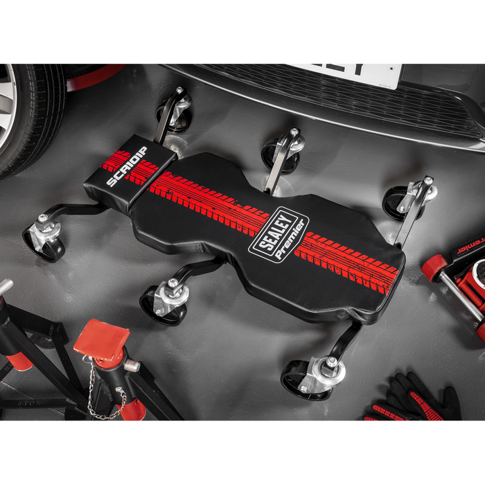 Steel Creeper with 6 Rough Ground 5" Wheels & Headrest | SCR101P