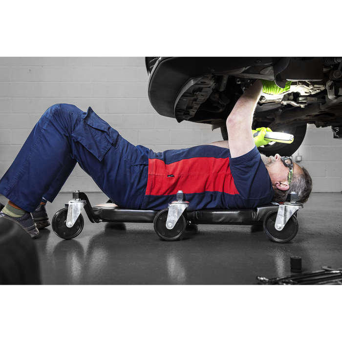 Steel Creeper with 6 Rough Ground 5" Wheels & Headrest | SCR101P