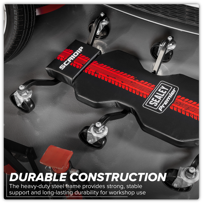 Steel Creeper with 6 Rough Ground 5" Wheels & Headrest | SCR101P