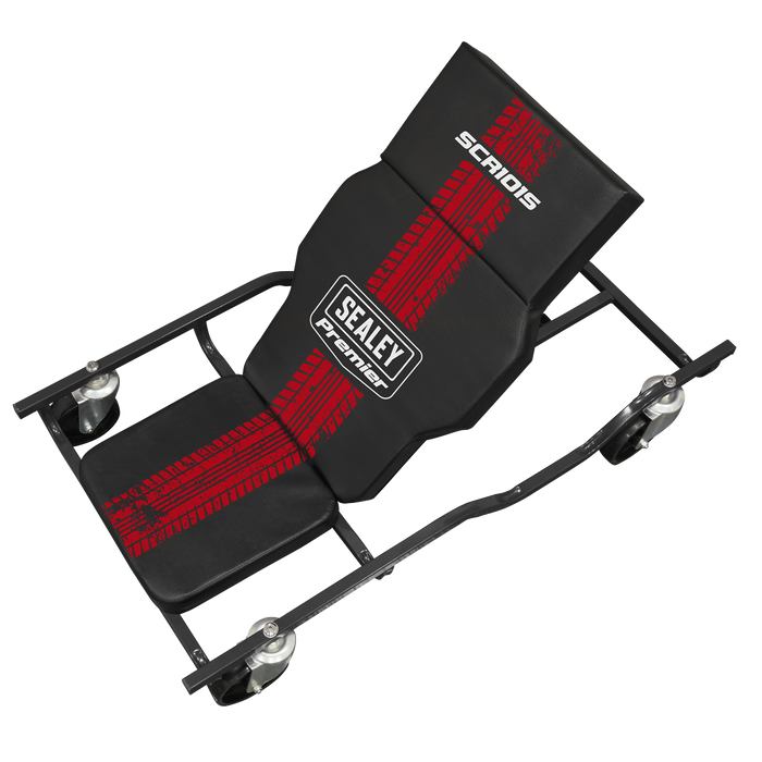 Steel Creeper with 4 Rough Ground 5" Wheels & Adjustable Back/Headrest | SCR101S