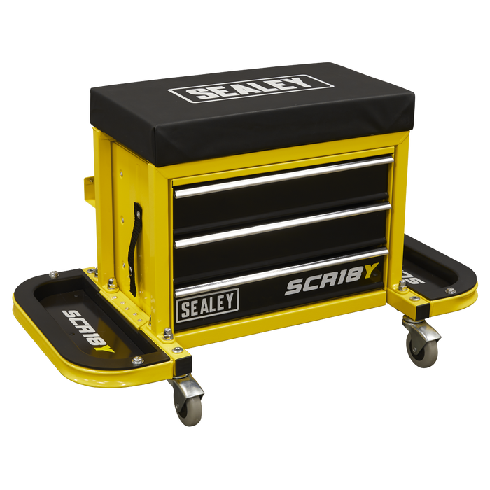Mechanic's Utility Seat & Toolbox - Yellow | SCR18Y