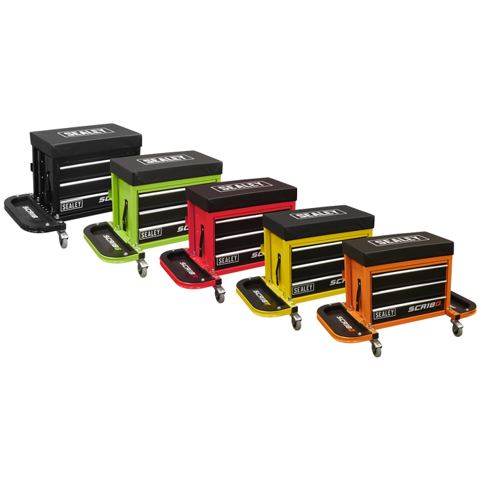 Mechanic's Utility Seat & Toolbox - Red | SCR18R