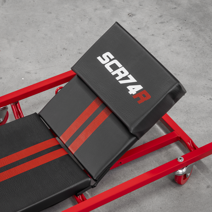 American-Style Deluxe Creeper with Steel Frame, 6 Wheels & Adjustable Headrest 40" | SCR74