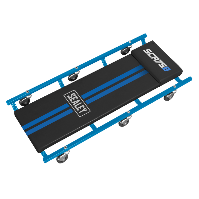 American-Style Deluxe Creeper 36" with Steel Frame & 6 Wheels - Blue | SCR75B