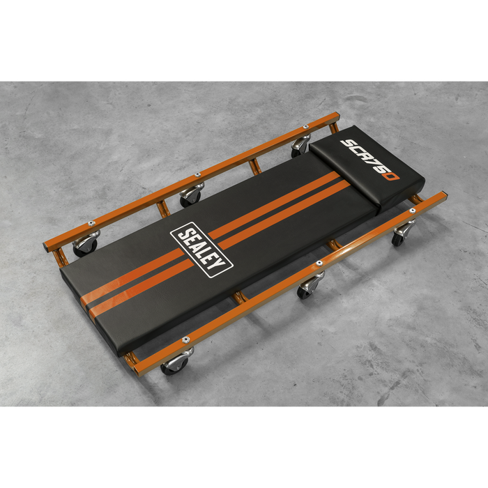 American-Style Deluxe Creeper 36" with Steel Frame & 6 Wheels - Orange | SCR75O