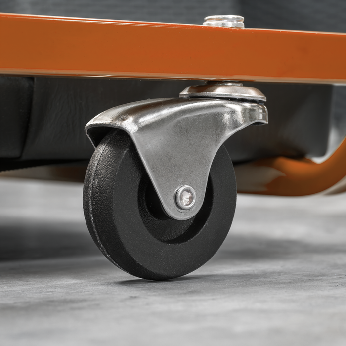 American-Style Deluxe Creeper 36" with Steel Frame & 6 Wheels - Orange | SCR75O
