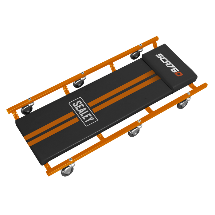 American-Style Deluxe Creeper 36" with Steel Frame & 6 Wheels - Orange | SCR75O