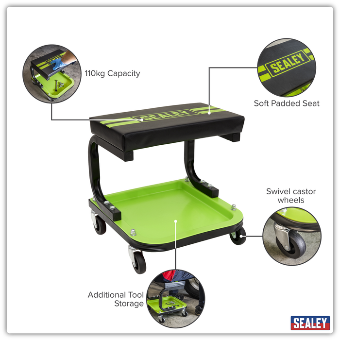 Mechanic's Utility Seat - Green | SCR9HV
