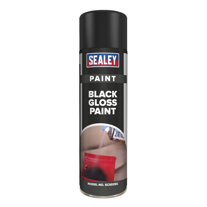 Gloss Paint 500ml, Black - Pack of 6 | SCS025