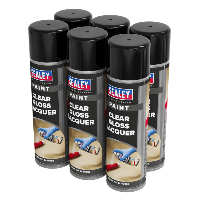 Gloss Lacquer 500ml, Clear - Pack of 6 | SCS065
