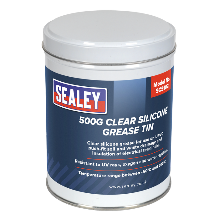 Clear Silicone Grease Tin 500g | SCS102