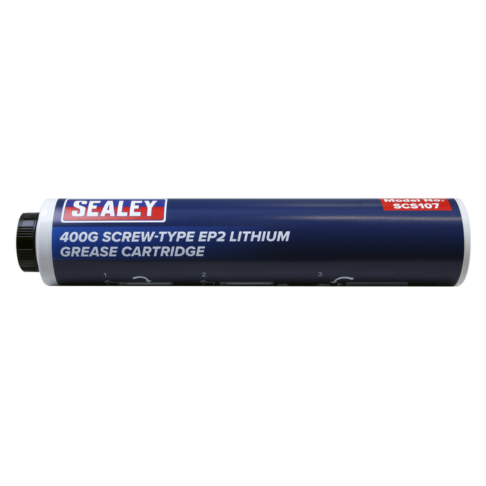 EP2 Lithium Grease Cartridge Screw-Type 400g | SCS107