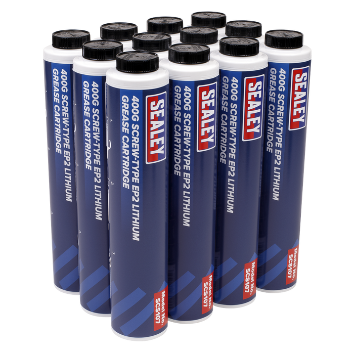 EP2 Lithium Grease Cartridge Screw-Type 400g - Pack of 12 | SCS108