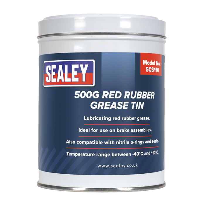 Red Rubber Grease Tin 500g | SCS110