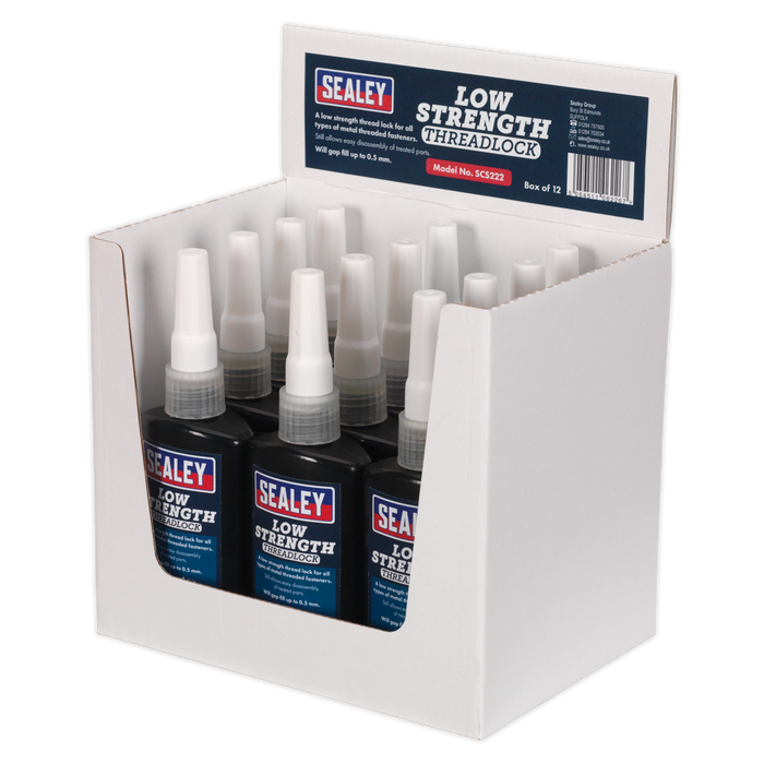 Low Strength Thread Lock 50ml - Pack of 12 | SCS222