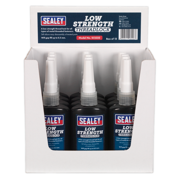 Low Strength Thread Lock 50ml - Pack of 12 | SCS222