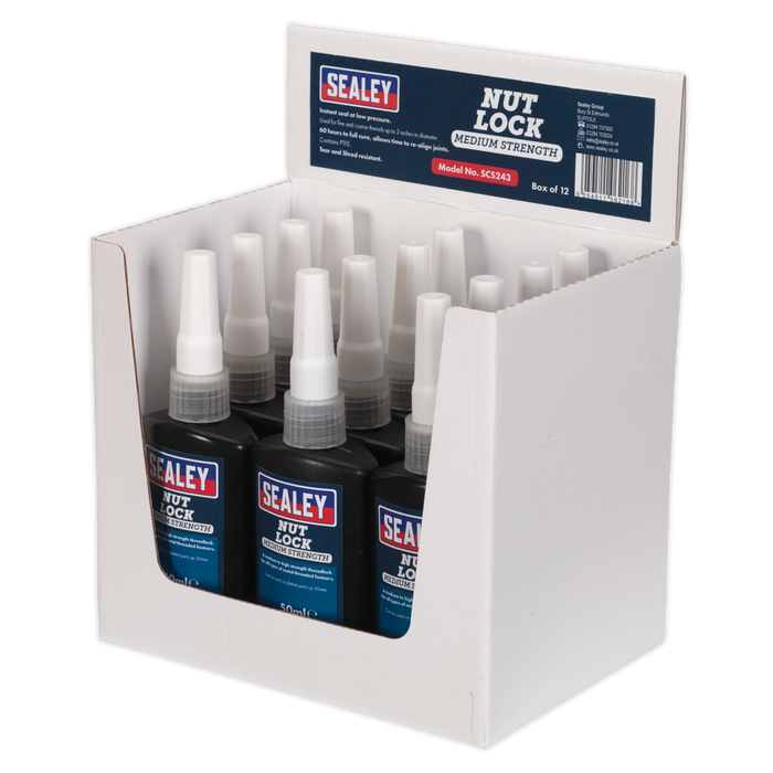 Medium Strength Nut Lock 50ml - Pack of 12 | SCS243