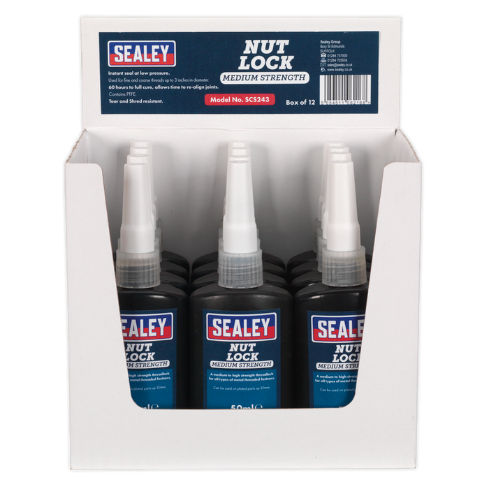 Medium Strength Nut Lock 50ml - Pack of 12 | SCS243