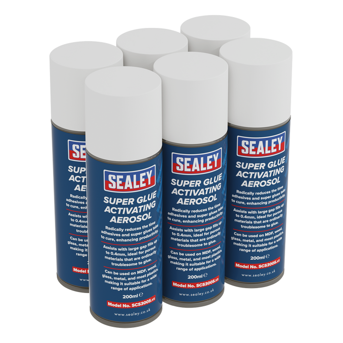 Super Glue Activating Aerosol 200ml - Pack of 6 | SCS300