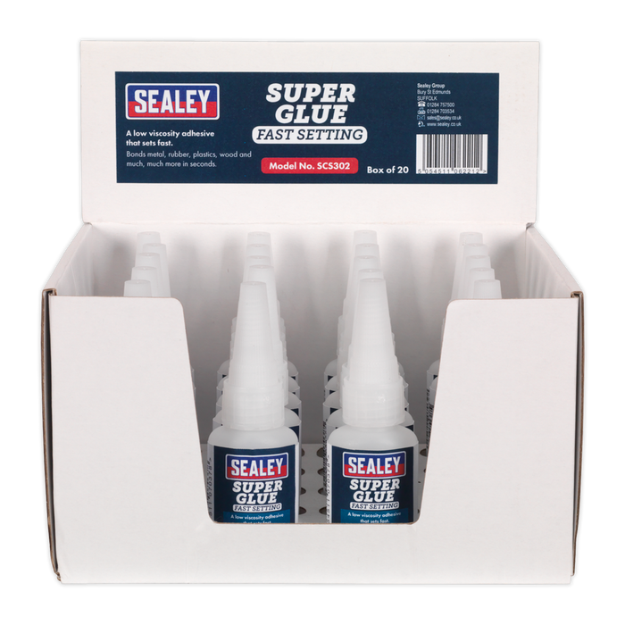 Fast Setting Super Glue 20g - Pack of 20 | SCS302