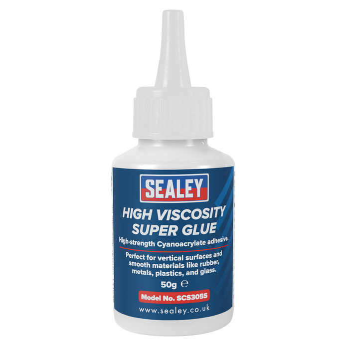 High Viscosity Super Glue - Cyanoacrylate Adhesive, Fast-Bonding Formula 50g - Clear | SCS305S