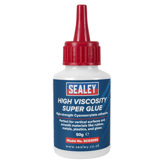 High Viscosity Super Glue - Cyanoacrylate Adhesive, Fast-Bonding Formula 50g 25pc - Clear | SCS305