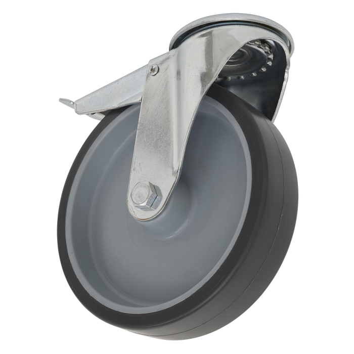 100mm Castor Wheel with Bolt Hole & Total Lock | SCW2100SBLEM