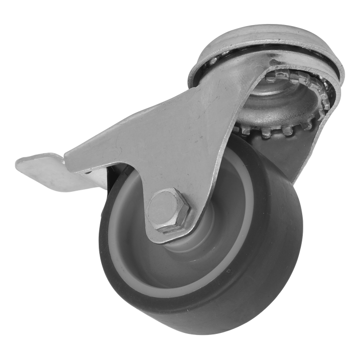 50mm Castor Wheel with Bolt Hole & Total Lock | SCW250SBLEM
