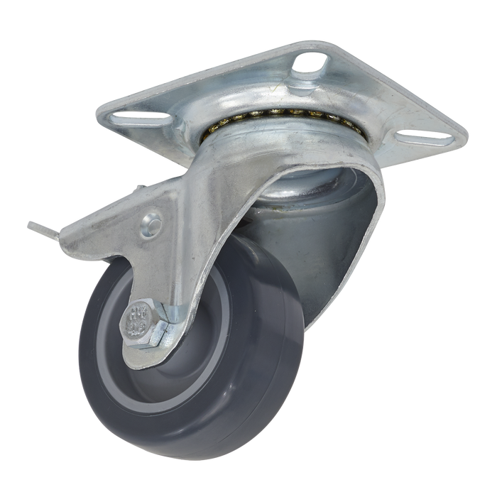 50mm Castor Wheel with Swivel Plate & Total Lock | SCW250SPL