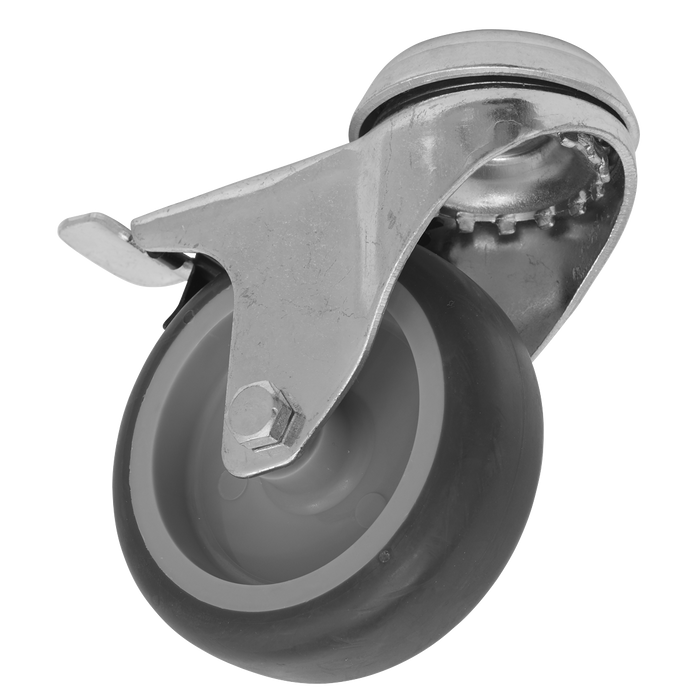 75mm Castor Wheel with Bolt Hole & Total Lock | SCW275SBLEM