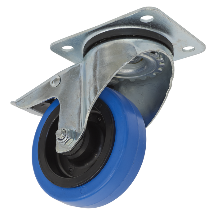 100mm Castor Wheel with Swivel Plate & Total Lock | SCW3100SPL