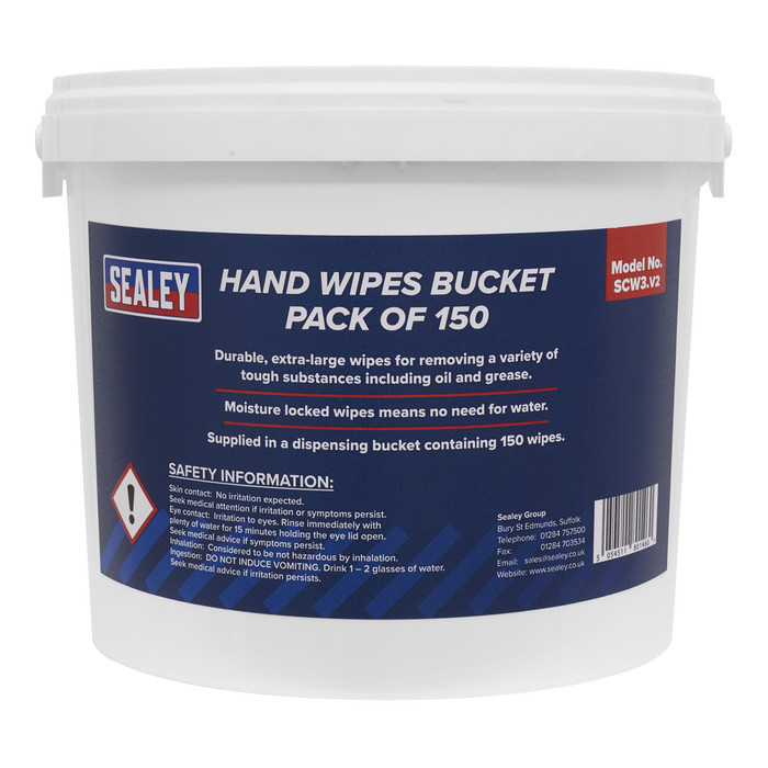 Hand Wipes Bucket - Pack of 150 | SCW3