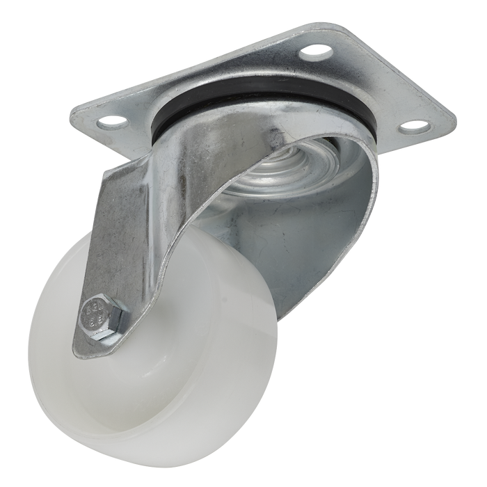 80mm Castor Wheel with Swivel Plate | SCW480SP