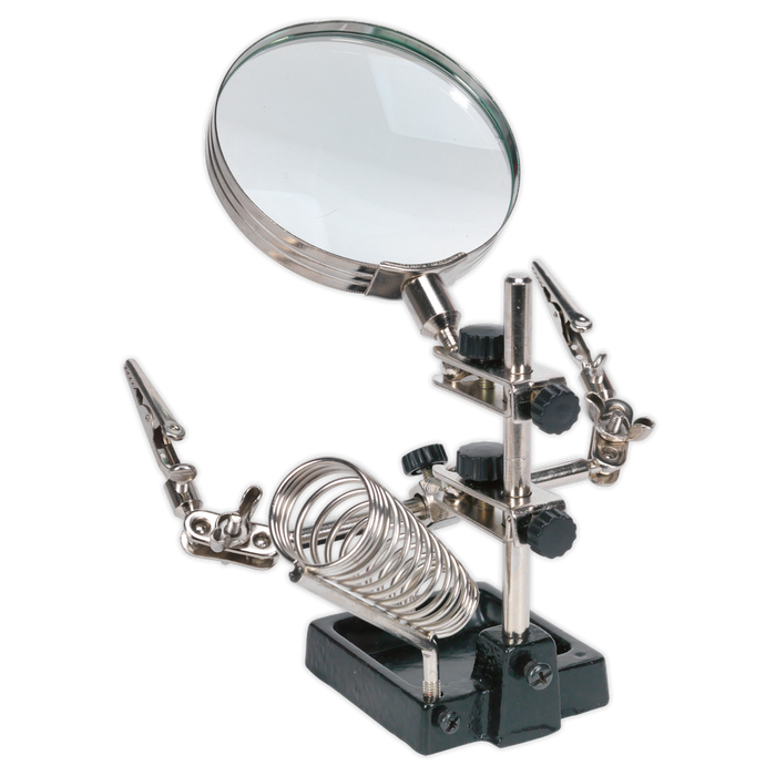 Mini Robot Soldering Stand with Magnifier & Iron Holder | SD150H
