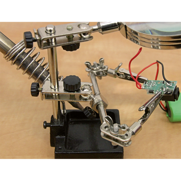 Mini Robot Soldering Stand with Magnifier & Iron Holder | SD150H