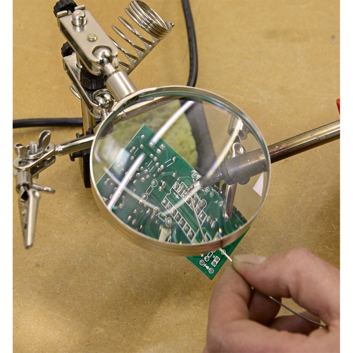 Mini Robot Soldering Stand with Magnifier & Iron Holder | SD150H