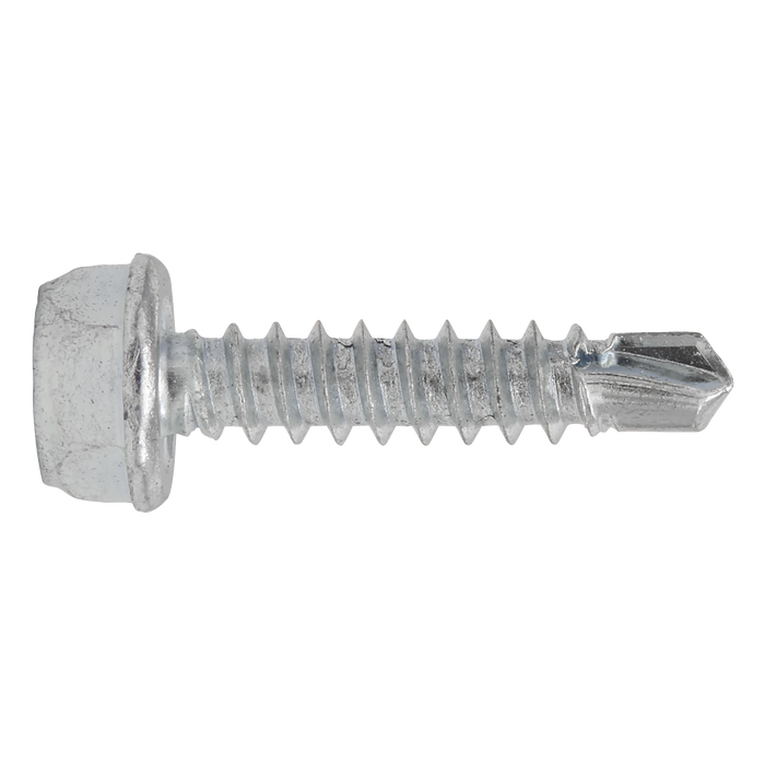 Zinc Plated Self-Drilling Hex Head Screw 4.2 x 19mm - Pack of 100 | SDHX4219